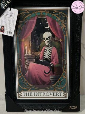 Sapna Shah THE INTROVERT Skeleton Tarot Framed Wall Art